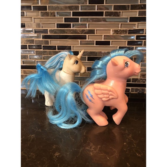 Lot Of 2 Vtg My Little‎ Pony Pegasus Firefly 1983 Pink Lightning bolt & Majesty - Picture 5 of 8